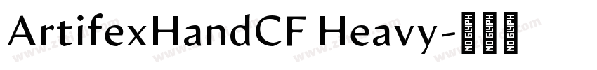 ArtifexHandCF Heavy字体转换